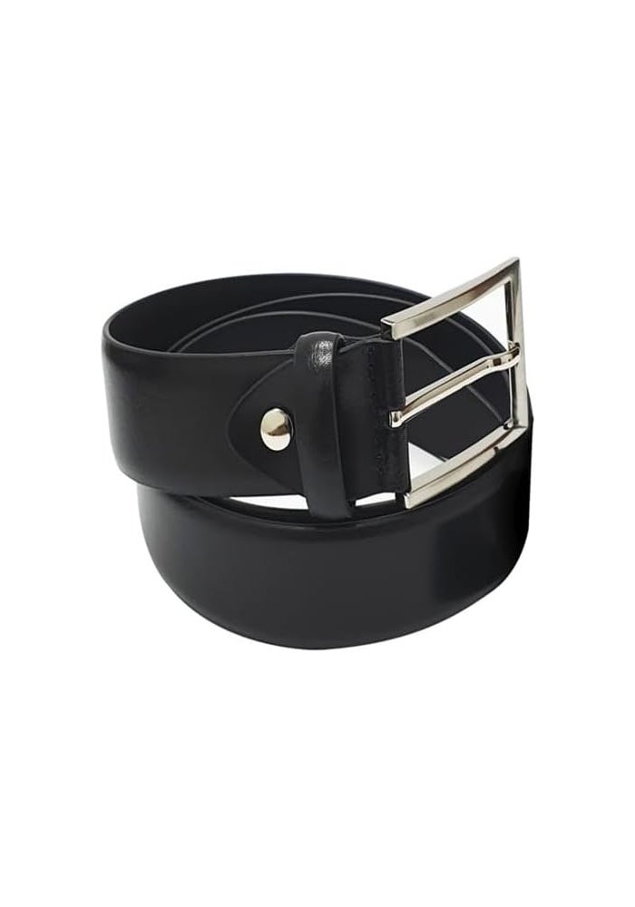Natucci Leather Belt - 35 mm Wide, Black